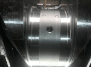 Crankpin journal machined Crankpin journal machined